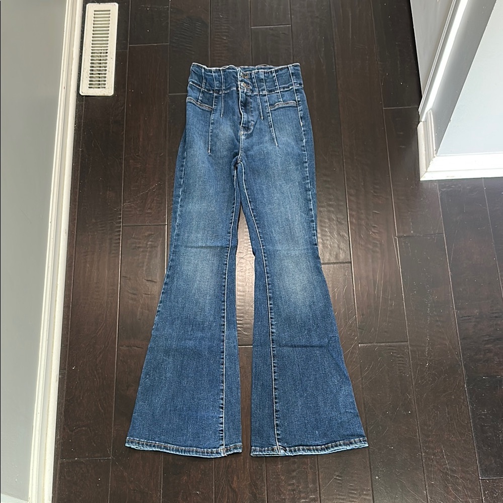 Free People high waisted flare jeans